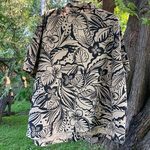 Black & Tan Floral HOT COTTON Shirt - Picture 4 of 6
